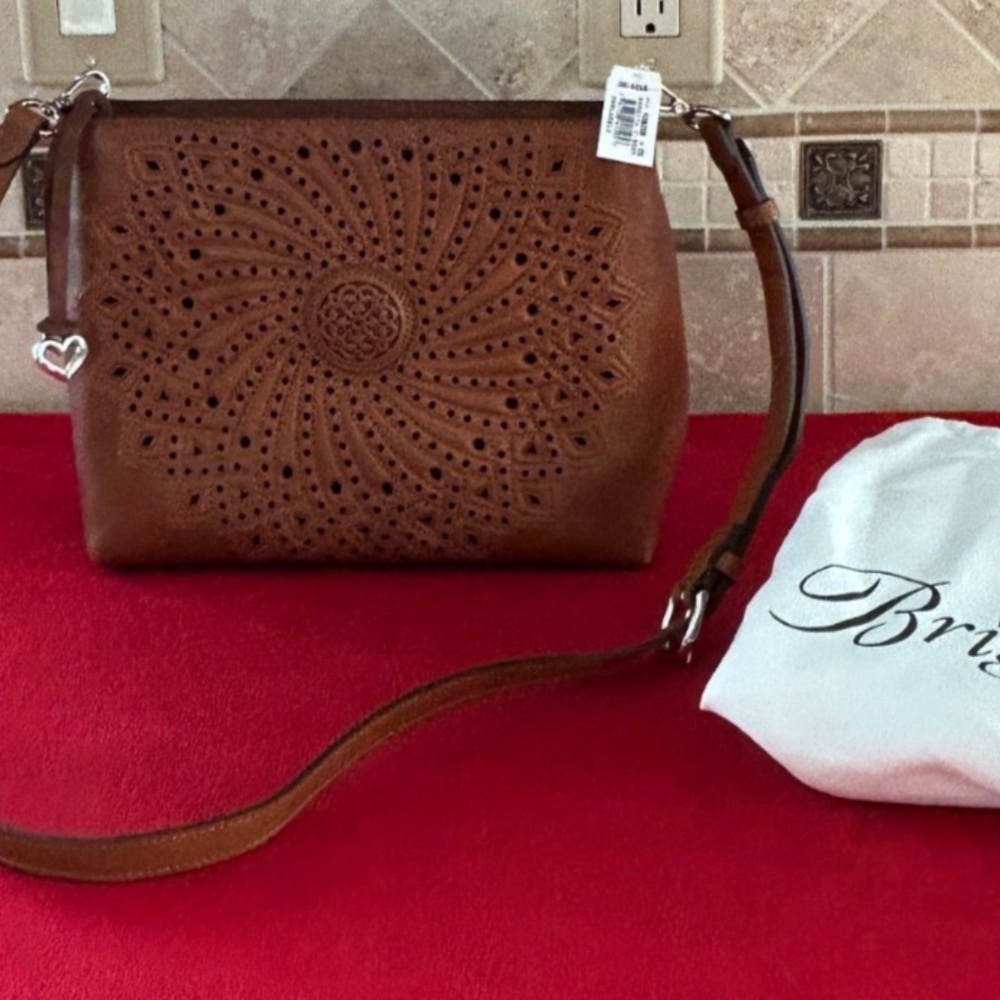 BRIGHTON Ferrara Annetta Cross Body Bag Luggage Brown NWT